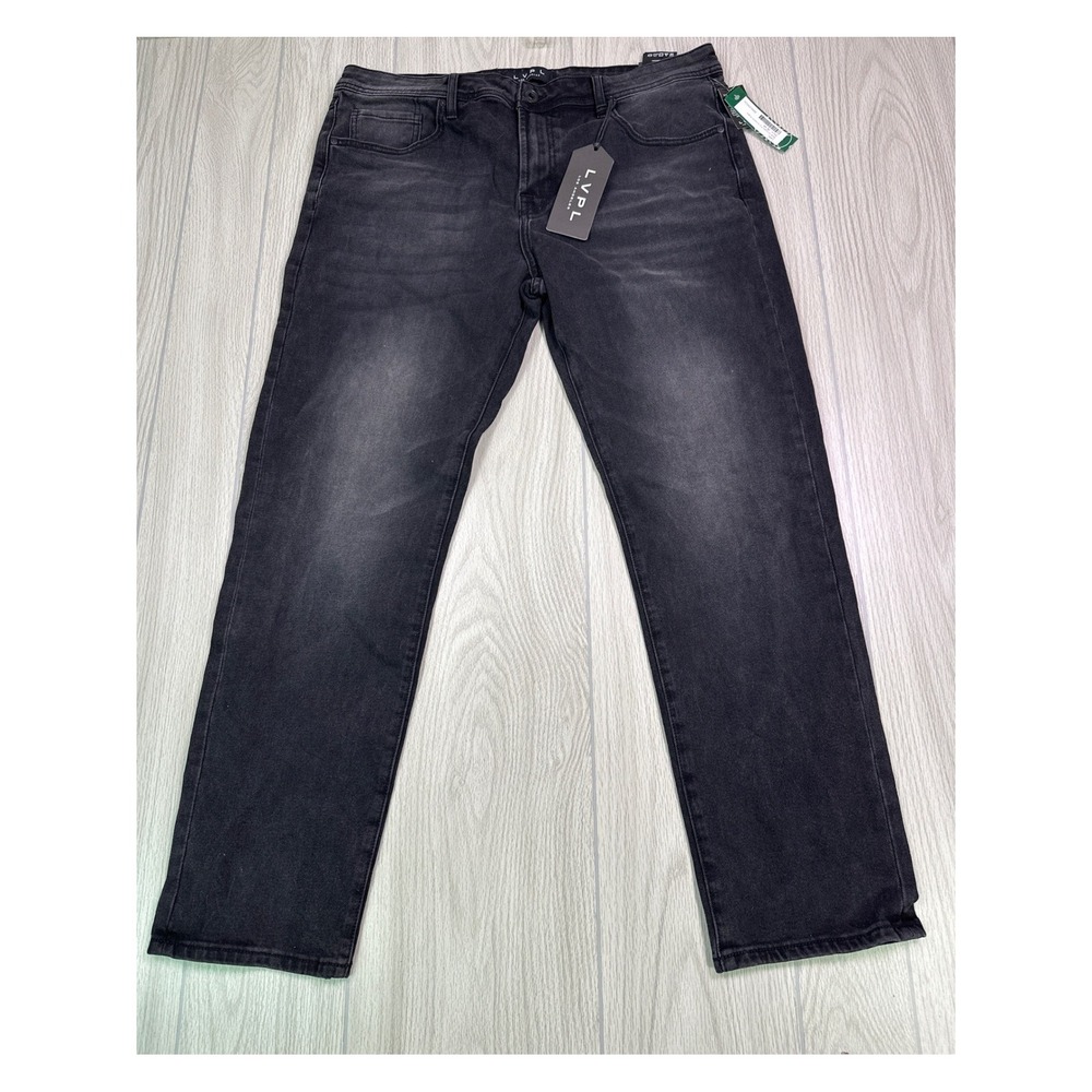 LVPL Los Angeles Bolt Straight Fit Stretch Jeans Black Bedford 38x30 Stitch Fix